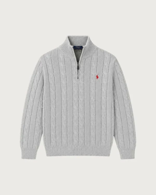 Cable Knit Sweatshirt – Ash