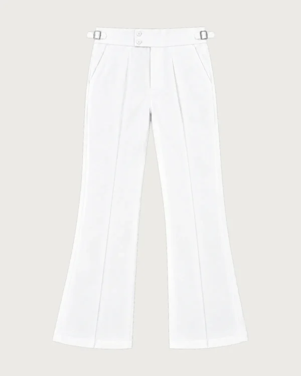 Gurkha Flared Bootcut Pants – White