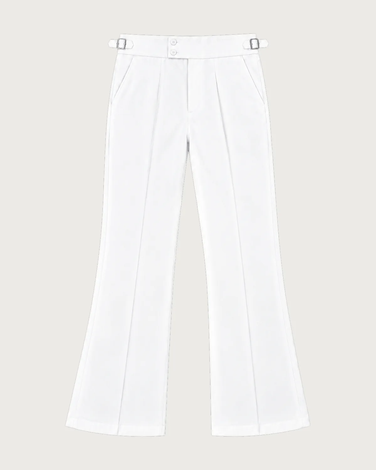Gurkha Flared Bootcut Pants – White
