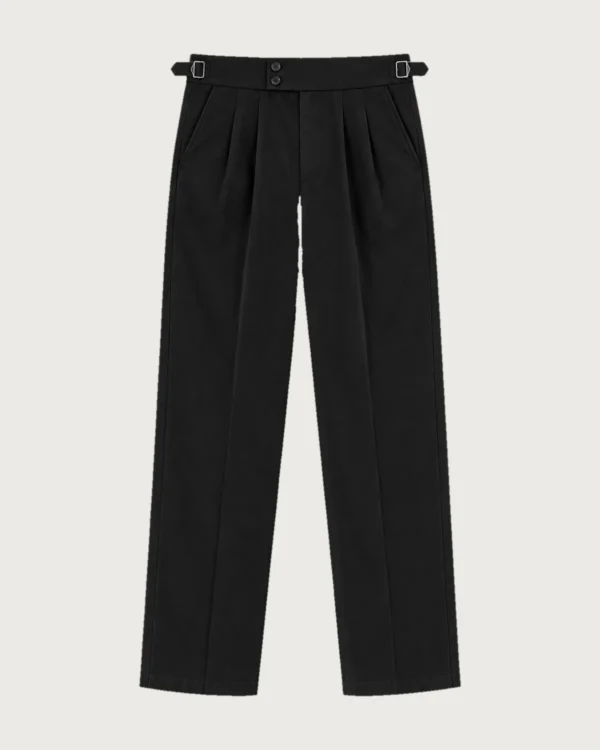 Italian Formal Gurkha Pants – Black