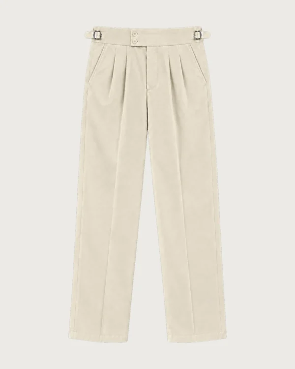 Italian Formal Gurkha Pants – Cream
