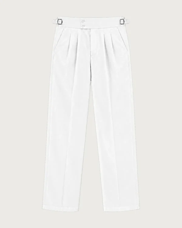 Italian Formal Gurkha Pants – White
