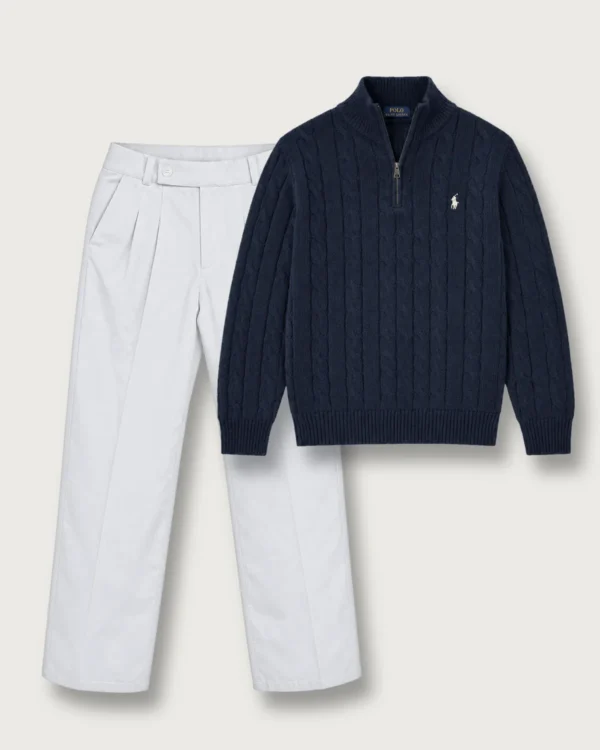 The Classic Winter Set – White X Navy