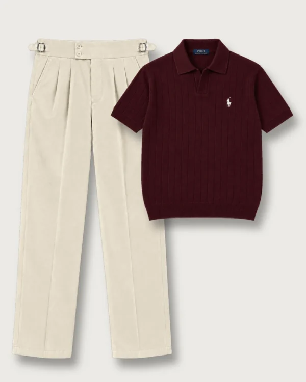 The Old Money Set – Cream X Maroon
